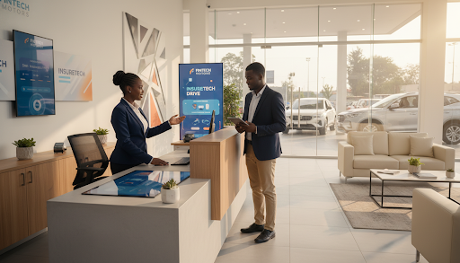 Harakisha partner helping a customer